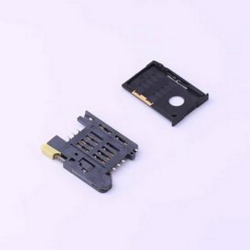 XKSIM-816-P6 SIM卡连接器 自弹式 NanoSIM卡 卡座 2件套 推杆抽