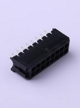 C3030WV-F-2X08P 线对板针座 2x8P 间距:3mm 直插 黑色 插件,P=3m