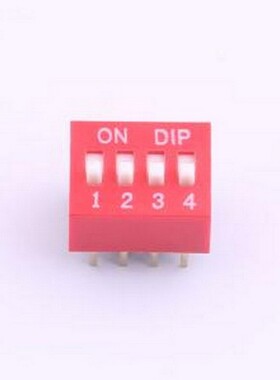 2.54-4P CJPB-H 拨码开关 2.54mm 4位插件 拨码开关 红色 插件