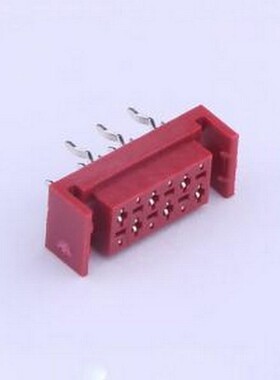 X9127WV-06B-9TSNRE 线对板针座 1x6P 间距:1.27mm 直插 大红色