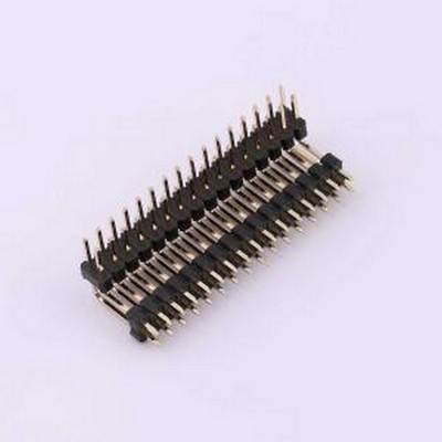 X6522WR-2x16H-C60D30-E43F03 排针 2x16P 间距:2.54mm 方针 弯插