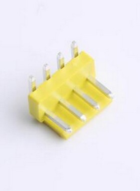XY-VH3.96-4A21-YT 线对板针座 VH 3.96mm 1x4P 弯插 黄色 弯插,P