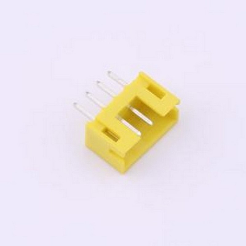 WF-1A200A4P-Y 线对板针座 间距2.0mm 直插 黄色 1x4P 插件,P=2mm