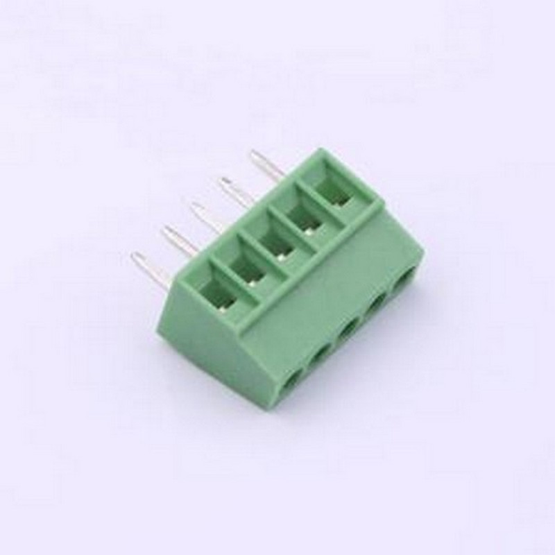 MX128-2.54-05P-GN01-Cu-Y-A 螺钉式接线端子 1x5P 2.54mm 直插