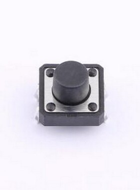 TS-1280HK 轻触开关 12*12*8mm 插脚轻触开关 黑色 4脚 弹力250gf