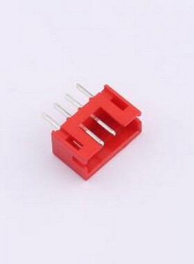 WF-1A200A4P-R 线对板针座 间距2.0mm 直插 红色 1x4P 插件,P=2mm