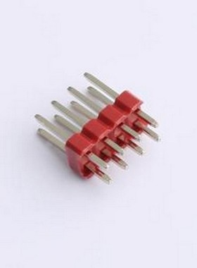 PZ254V-12-08P-RD 排针 排针2.54mm间距 直插 2x04位 红色胶芯 插