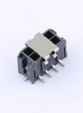 HC-MX3.0-2*4ALT-05 线对板针座 2x4P 间距:3mm 立贴 黑色 SMD,P=