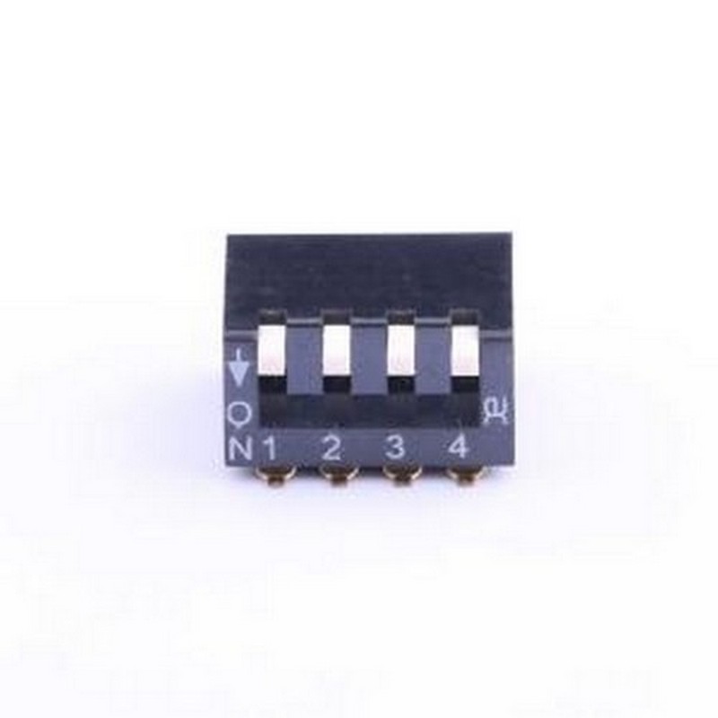 DSPV04LSGET 拨码开关 2.54mm 琴键式4位贴片 SMD-8P,9x11.6mm