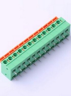 DB142R-5.08-12P-GN 弹簧式接线端子 1x12P 5.08mm 每排P数:12 排