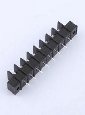 WJ25C-A-7.62-8P 栅栏式接线端子 间距P=7.62mm 8Pin位 中脚 黑色