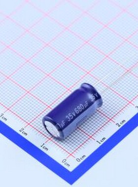 ERR1VM681G20OT 直插铝电解电容 680uF ±20% 35V 插件,D10xL20mm