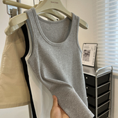内搭上衣修身 基础百搭复古灰色吊带背心女夏外穿短款 2024新款 显瘦