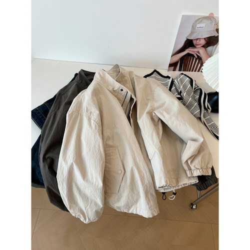 复古大码工装外套女宽松慵懒小众