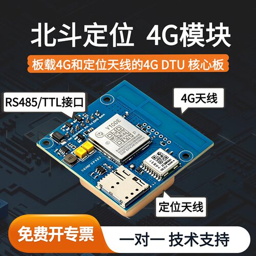 银尔达4G+GPS定位模块物联网全网通Air780E多模定位单北斗485/TTL