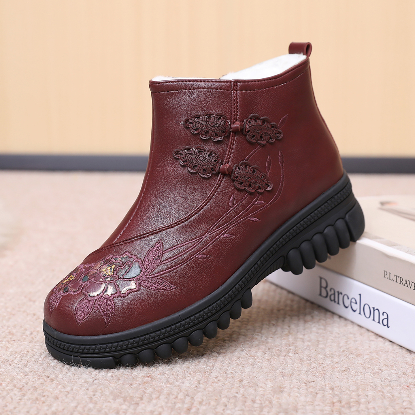 老北京布鞋冬季纯羊毛棉靴