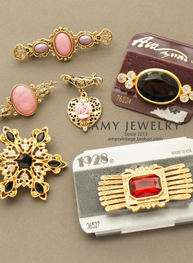 美国1928 co.水晶蛋宝复古胸针合集 | Amy Vintage西洋古董首饰