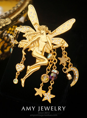 Kirks Folly星辰流苏仙女胸针 | Amy Vintage西洋古董首饰