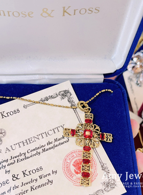 JBK杰奎琳带原盒项链古董首饰