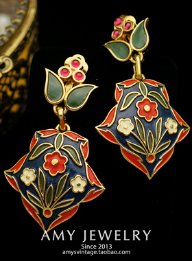 Joseph Mazer Jomaz民族风耳环耳夹专利款｜Amy vintage古董首饰