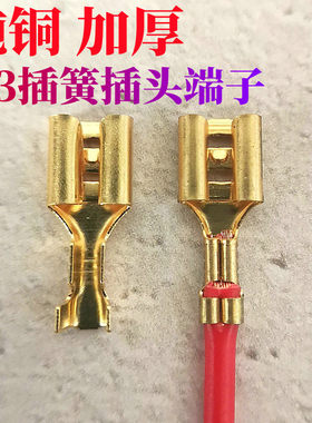 6.3插簧端子纯铜加厚开关插头