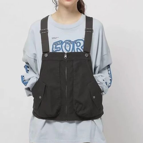 2025SS春秋新款日系工装niko多口袋休闲马甲山系户外叠穿无袖马夹