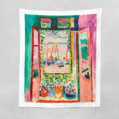 马蒂斯艺术挂布开着的野兽派油画