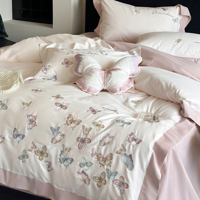 100支长绒棉全棉磨毛床上四件