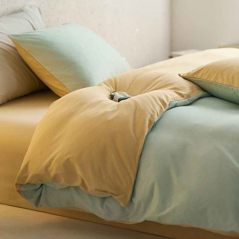 日式A类全棉针织天竺棉四件套