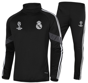 球衣秋冬款 欧冠阿根廷AC米兰巴黎皇马长袖 足球训练服套装