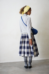 高领撞色卷边长袖真丝羊绒套头衫浅灰打底毛衣 ATELIERSOMEPIECE