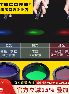 奈特科尔红绿蓝三色手电筒滤镜NFR/NFG/NFB-23/25/34/40/50/60/65
