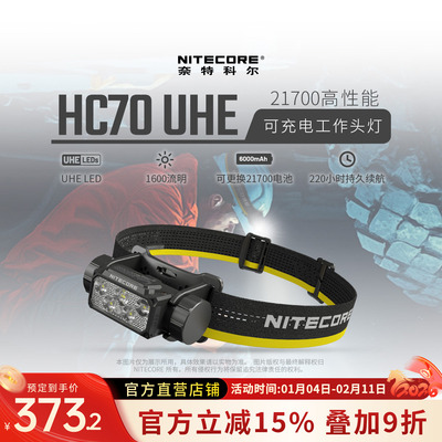 奈特科尔工作头灯强光可充电超亮
