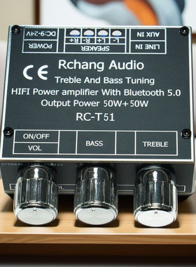 HIFI双声道立体声高低音调节50W*2蓝牙数字功放板tpa3116d2功放板