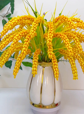 手工diy材料包麦穗稻穗串珠编织花束自己做桌面摆件米粒珠电视柜