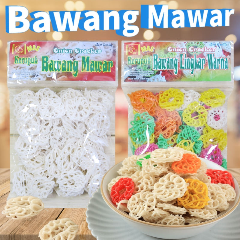 印尼MAS生蒜头片 需油炸蒜片蒜头饼 蒜味脆片kerupuk mawar 250g