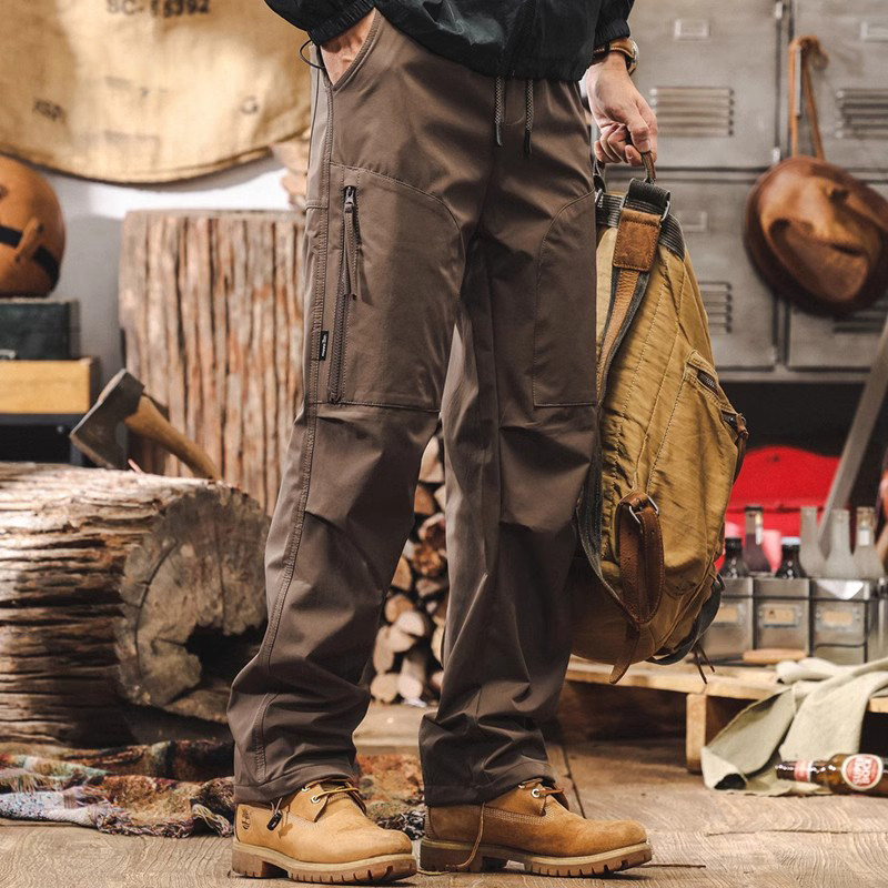 美式复古工装裤子男春秋直筒