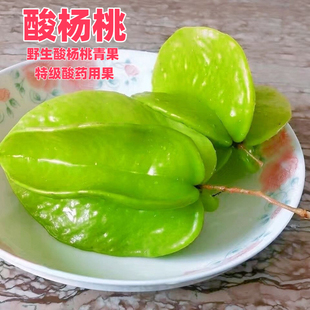 酸伍敛500g 酸杨桃 新鲜酸杨桃果青果特级酸药用果 广东深山现摘