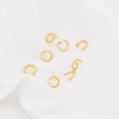 扣头开口圈diy材料配件古法哑金小小环扣滴溜项链挂坠手链圆环