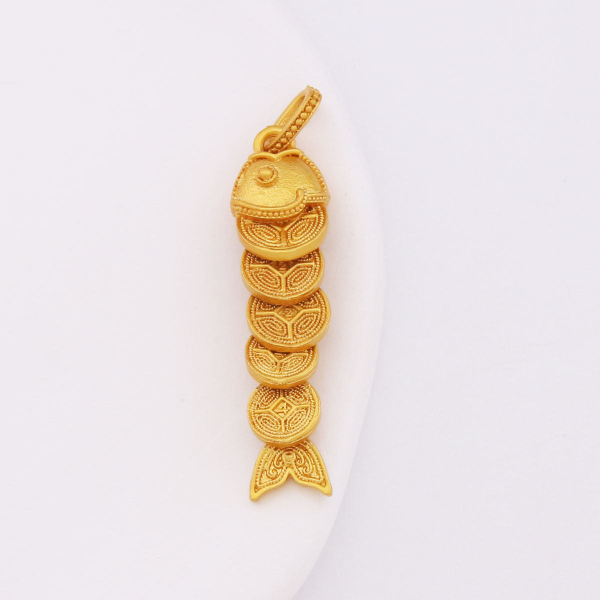 国风铜钱吊坠可动钱币锦鲤小鱼DIY饰品配件手工编织手链项链