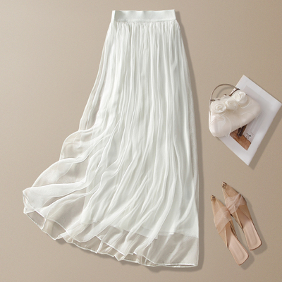 真丝半身裙长裙高端精致
