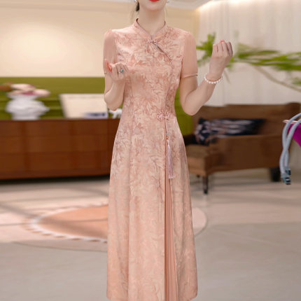 新中式国风改良旗袍连衣裙2025新款女夏气质妈妈高端年轻