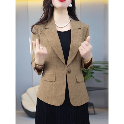 小香风西装外套女2025新款春秋爆款气质轻奢高级感小个子妈妈上衣