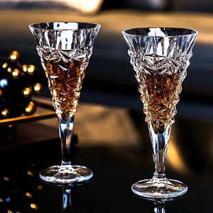 高脚杯果酒饮料杯 高颜值鸡尾酒杯无铅水晶玻璃香槟杯轻奢高档个性