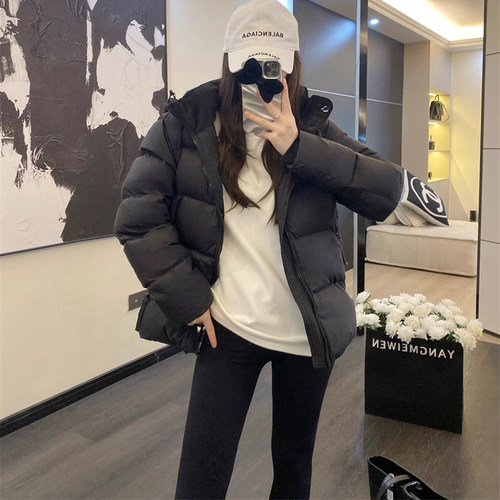 95绒短款加厚羽绒服帽子可拆卸