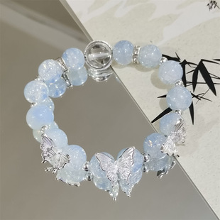 仿水晶蝴蝶手链学生党高颜值手串儿童女闺蜜友谊仙气二三四人手链