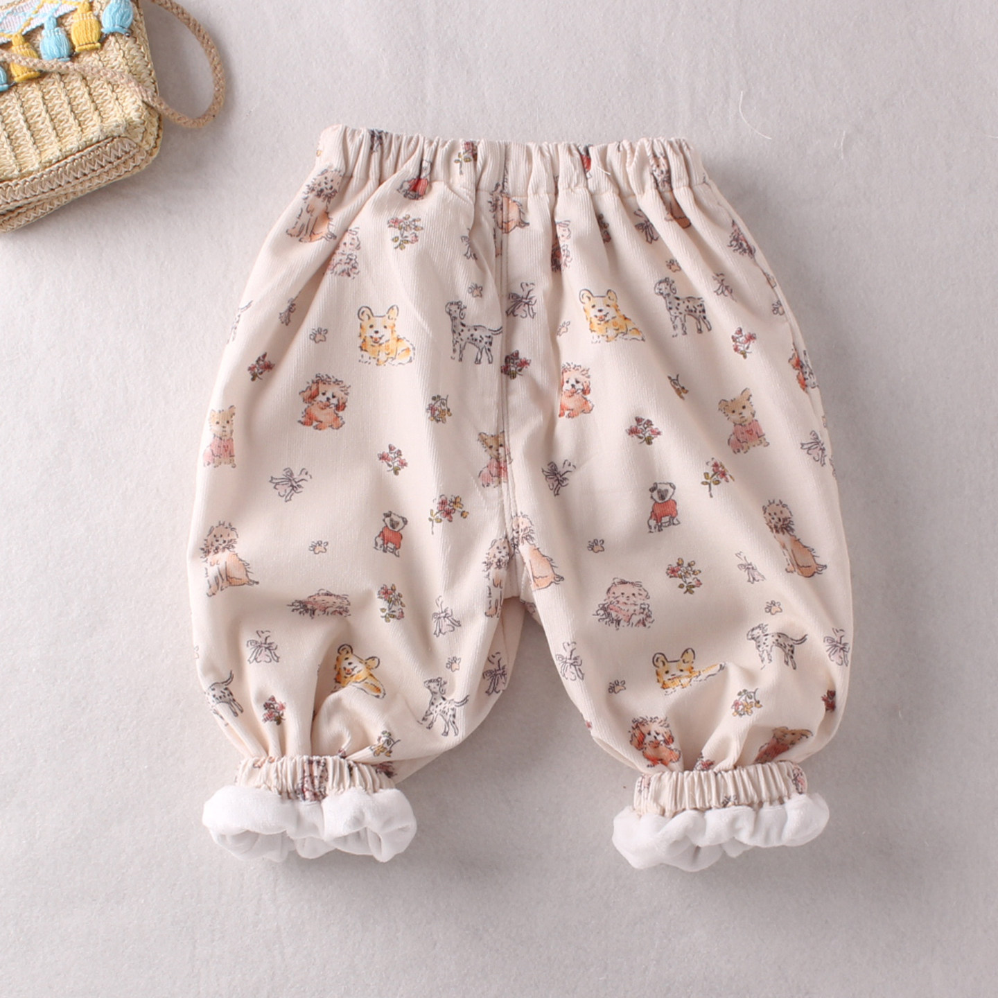 秋冬季儿童灯芯绒裤子双层加里布婴儿裤子加绒裤男女童碎花灯笼裤,童装/婴儿装/亲子装,裤子,淘宝优惠券,粉丝福利购,淘宝优惠卷