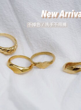 有滤镜高级金属质感不掉色戒指