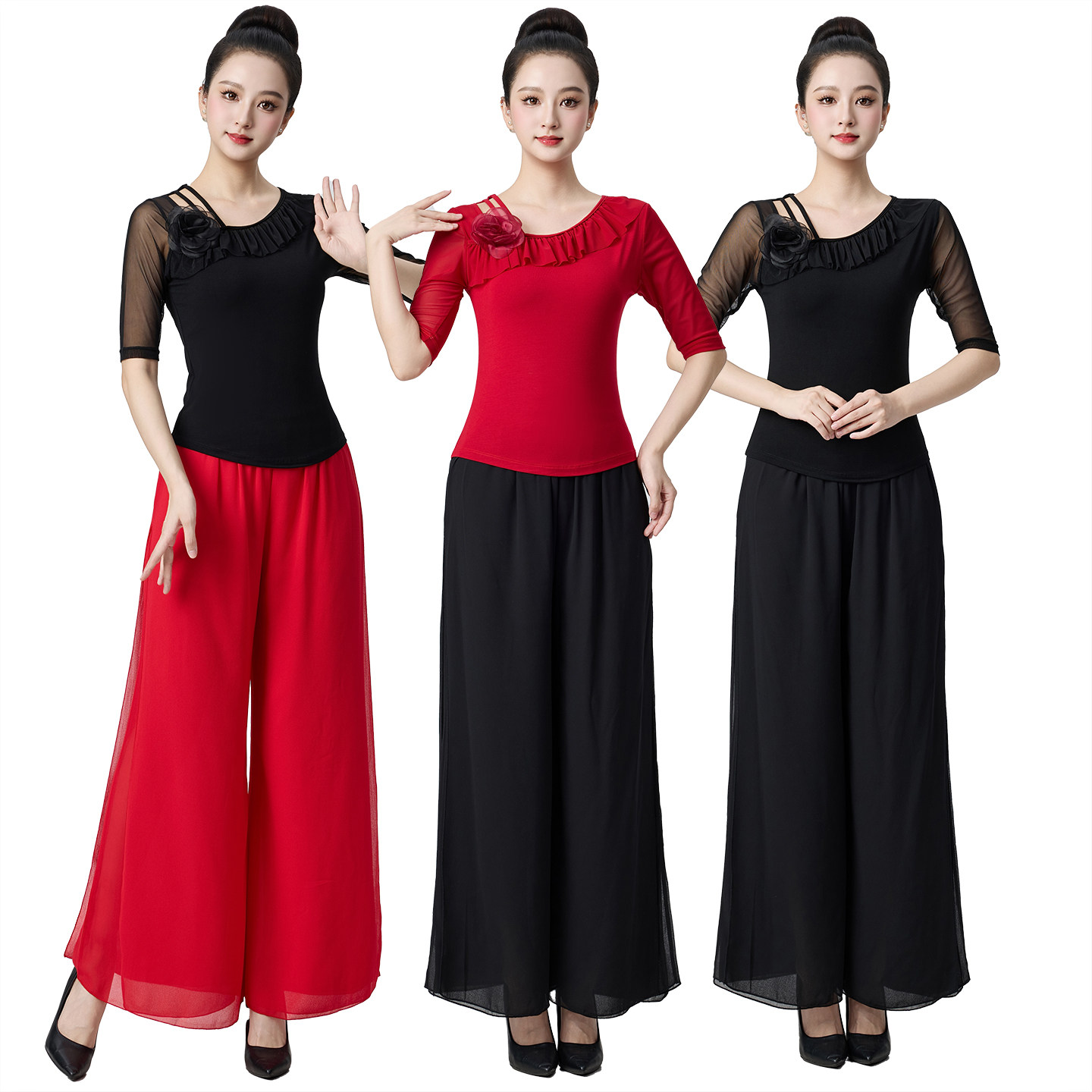 2026夏季广场舞服装套装新款中老年大妈舞蹈演出服国风跳舞衣服女