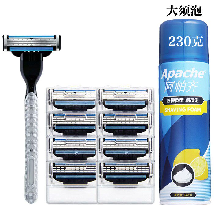 洁锐品牌手动3剃须刀 吉利三层刀片刮胡刀头刮胡刀剃须刀片8片装3在类目 家庭/个人清洁工具, 个人洗护清洁用具, 剃须刀中 - 来自Buy2taobao.com提供专业的淘宝代购服务